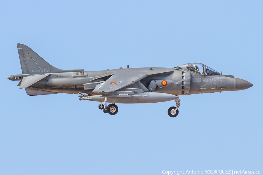 Spanish Navy (Armada Española) McDonnell Douglas EAV-8B Matador II+ (VA.1B-16) | Photo 413648