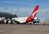 Qantas Airbus A380-842 (VH-OQB) at  Dallas/Ft. Worth - International, United States