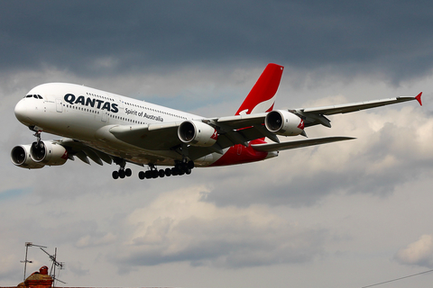 Qantas Airbus A380-842 (VH-OQD) at  London - Heathrow, United Kingdom