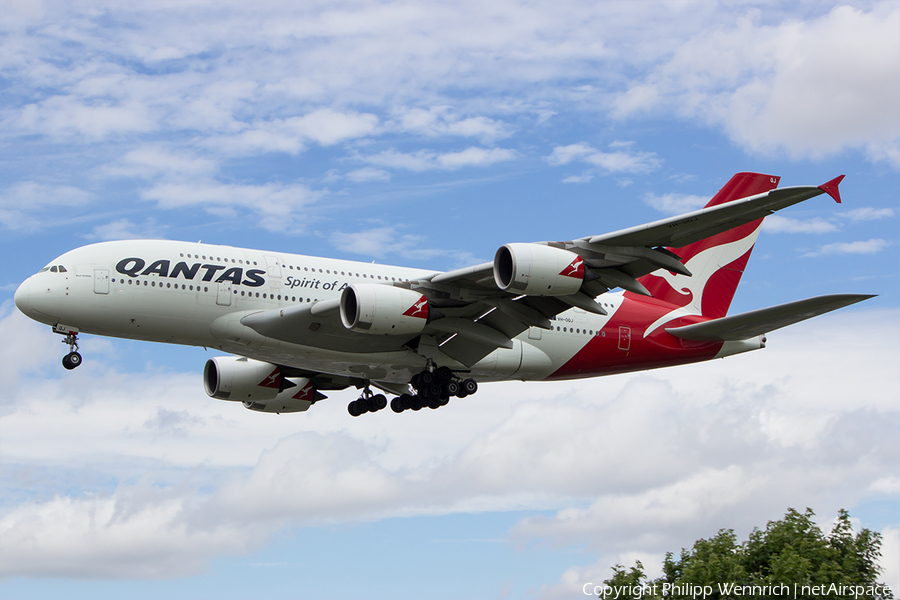 Qantas Airbus A380-842 (VH-OQJ) | Photo 115489