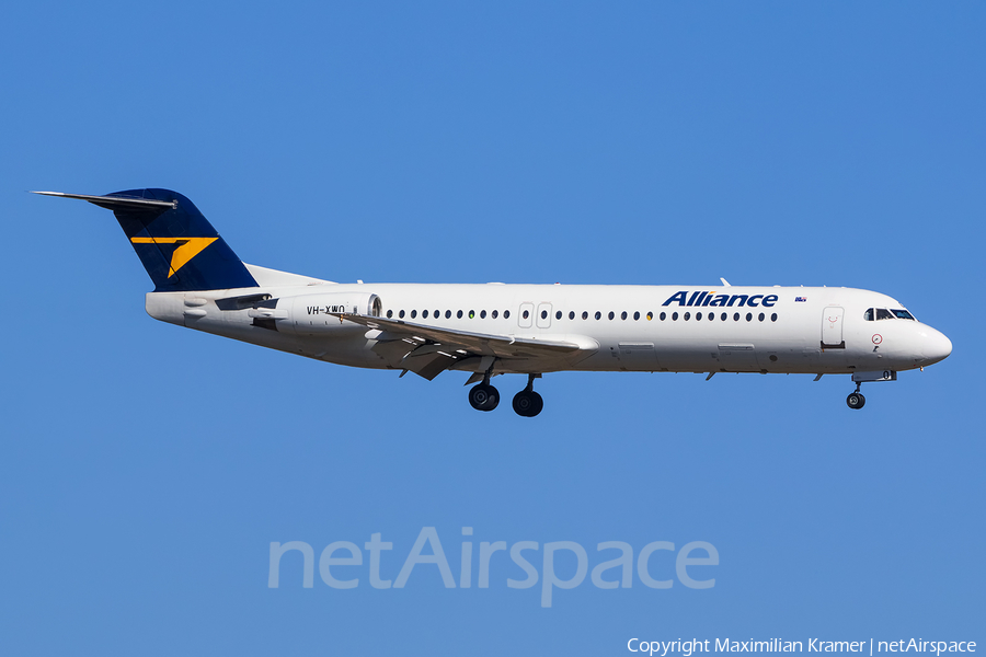 Alliance Airlines Fokker 100 (VH-XWO) | Photo 391652