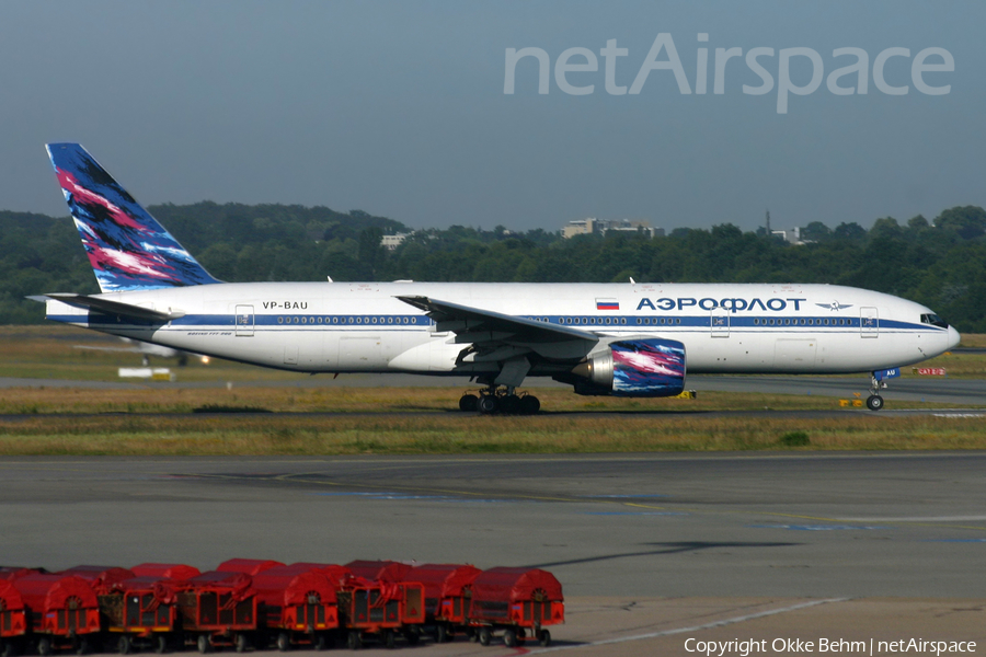 Aeroflot - Russian Airlines Boeing 777-2Q8(ER) (VP-BAU) | Photo 369186