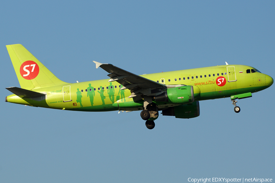 S7 Airlines Airbus A319-114 (VP-BHF) | Photo 277081