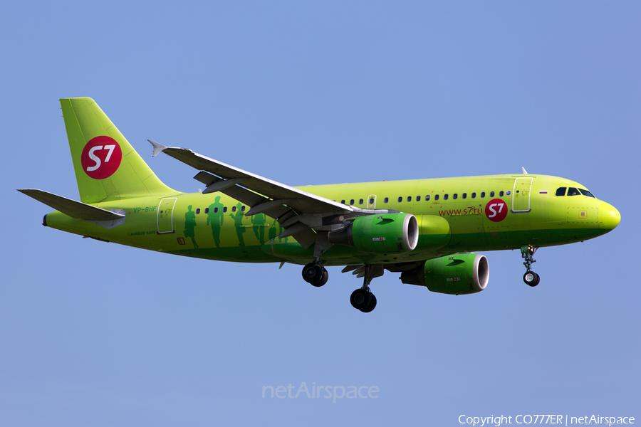 S7 Airlines Airbus A319-114 (VP-BHF) | Photo 58516