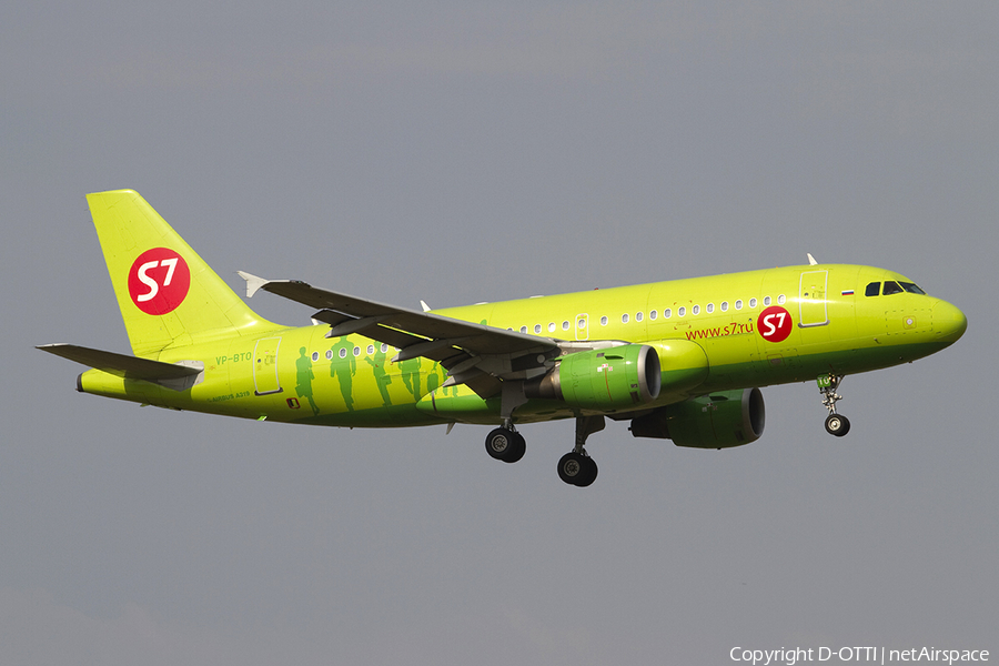 S7 Airlines Airbus A319-114 (VP-BTO) | Photo 305841