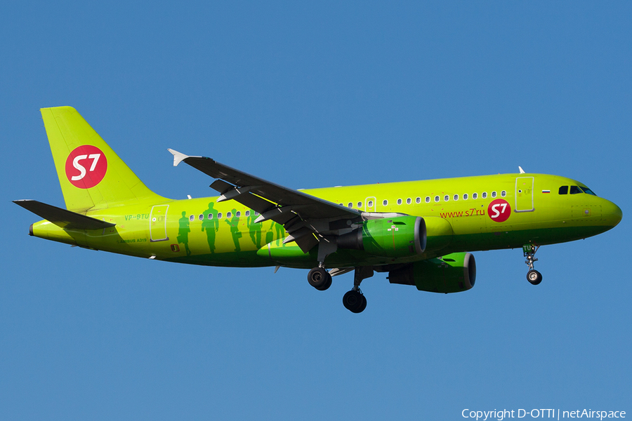 S7 Airlines Airbus A319-114 (VP-BTU) | Photo 211093