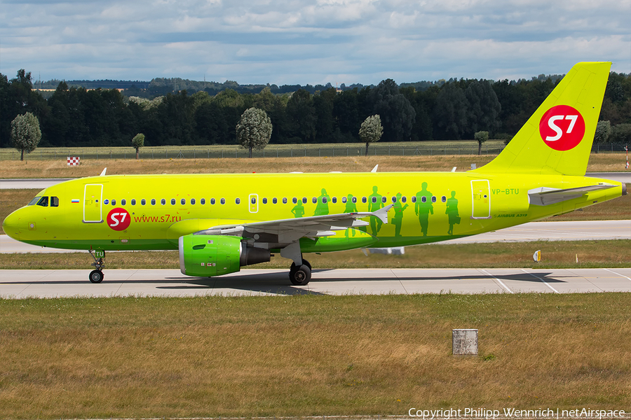 S7 Airlines Airbus A319-114 (VP-BTU) | Photo 194967