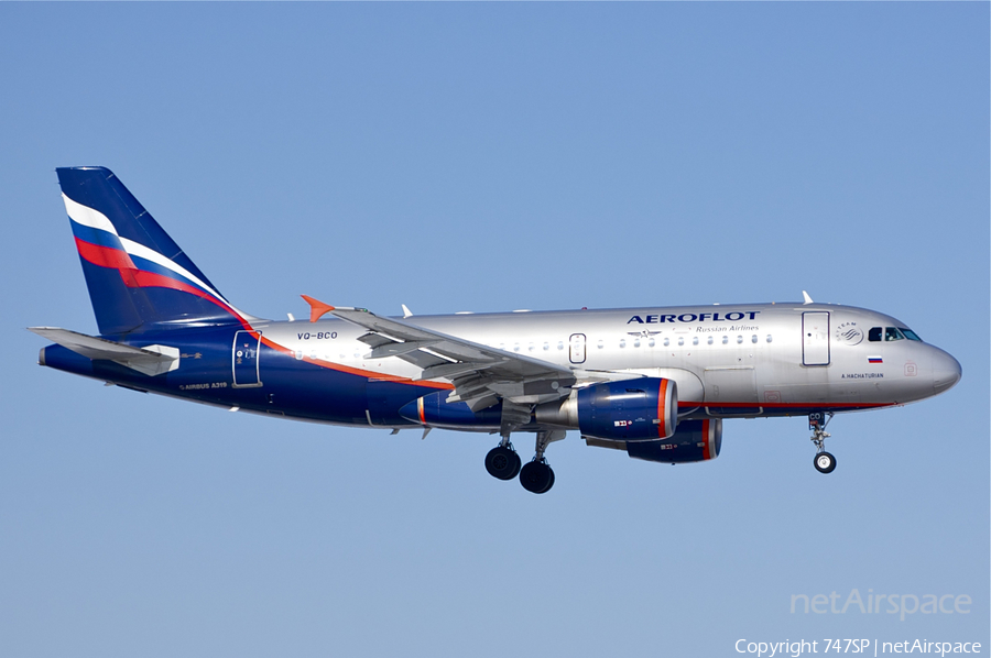 Aeroflot - Russian Airlines Airbus A319-111 (VQ-BCO) | Photo 40396