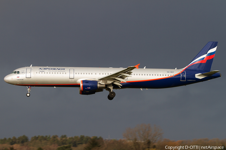 Aeroflot - Russian Airlines Airbus A321-211 (VQ-BEF) | Photo 524299