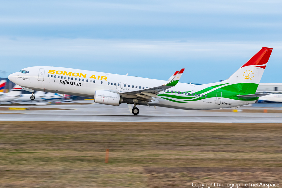 Somon Air Tajikistan Boeing 737-8GP (VQ-BHE) | Photo 554204