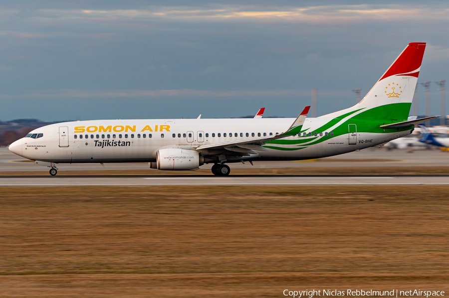 Somon Air Tajikistan Boeing 737-8GP (VQ-BHE) | Photo 611138