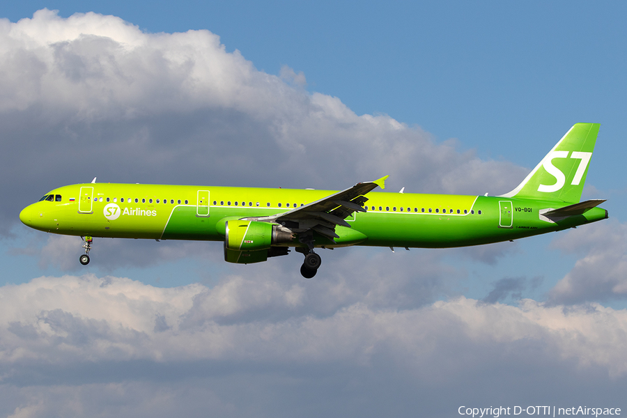 S7 Airlines Airbus A321-211 (VQ-BQI) | Photo 293899