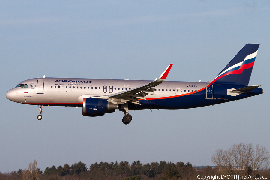 Aeroflot - Russian Airlines Airbus A320-214 (VQ-BSG) | Photo 524574