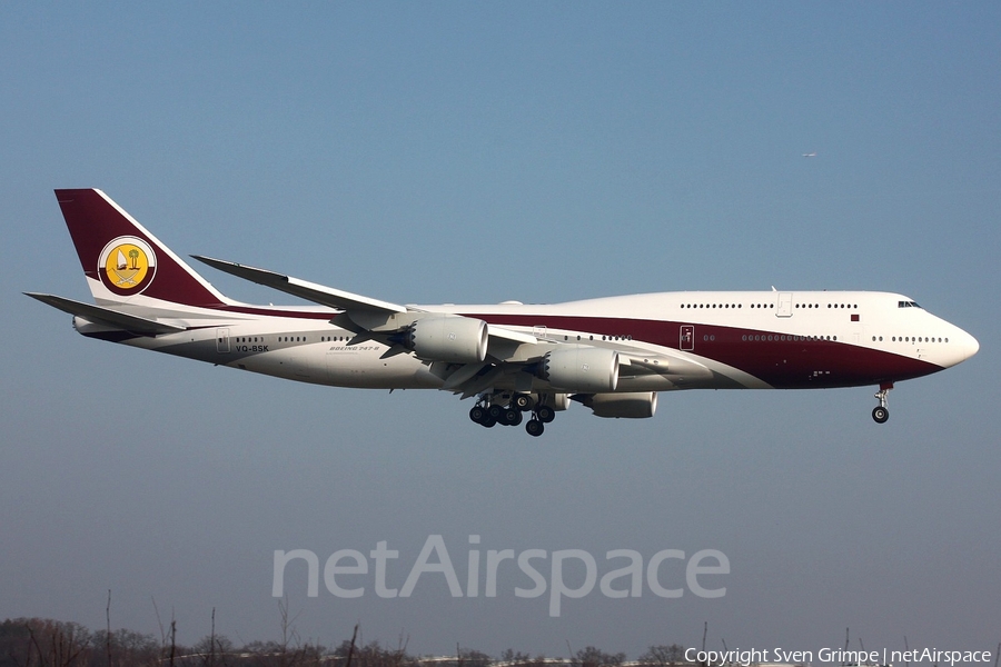 Qatar Amiri Flight Boeing 747-8ZV(BBJ) (VQ-BSK) | Photo 218619
