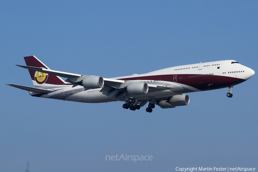 Qatar Amiri Flight Boeing 747-8ZV(BBJ) (VQ-BSK) | Photo 218831