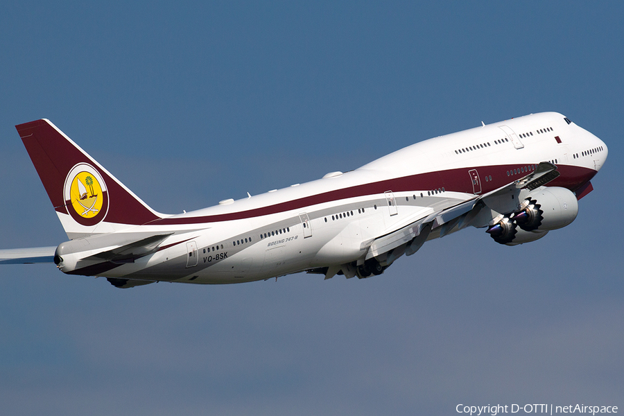 Qatar Amiri Flight Boeing 747-8ZV(BBJ) (VQ-BSK) | Photo 568966