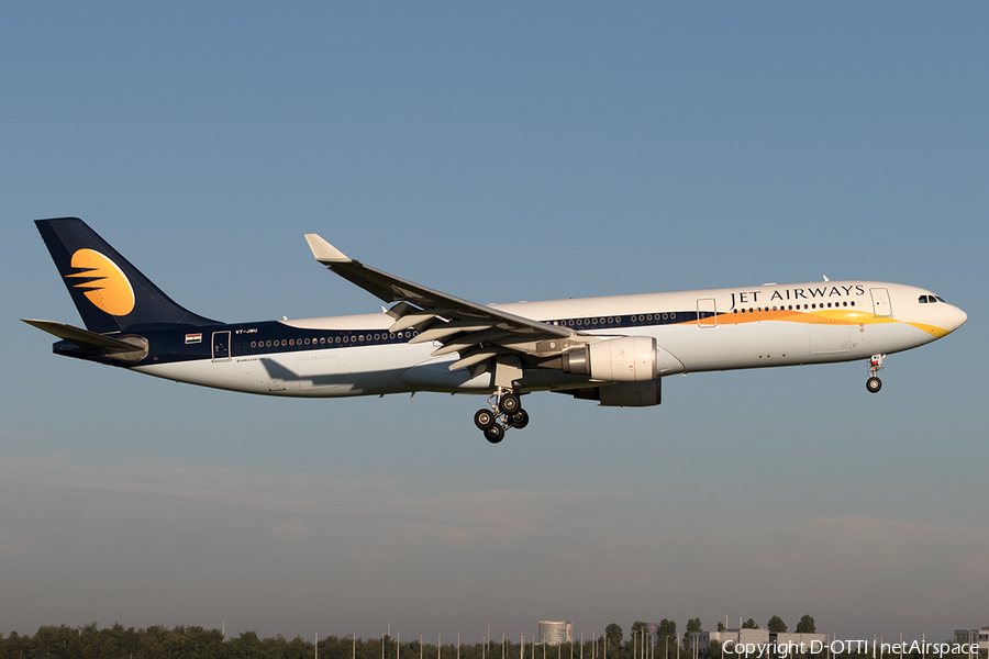 Jet Airways Airbus A330-302 (VT-JWU) | Photo 609362