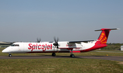 SpiceJet Bombardier DHC-8-402Q (VT-SQF) at  Bournemouth - International (Hurn), United Kingdom