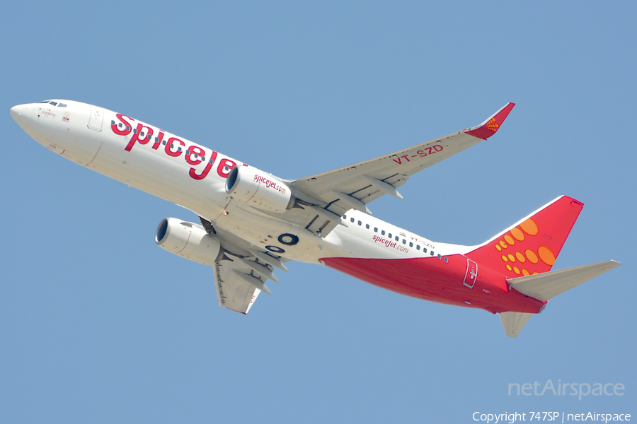 SpiceJet Boeing 737-8GJ (VT-SZD) | Photo 46306