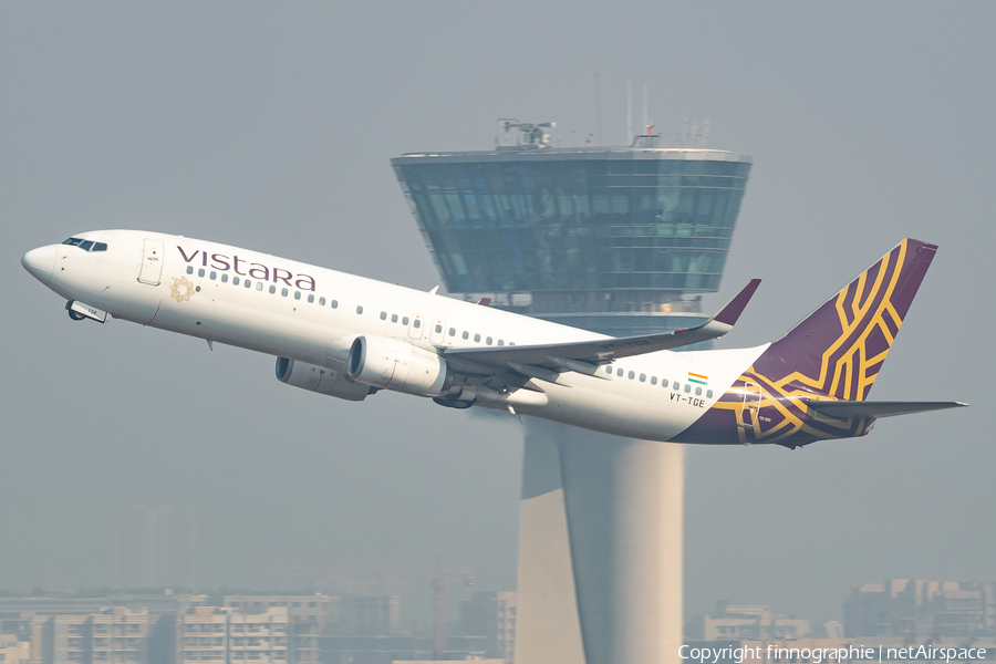 Vistara Boeing 737-8AL (VT-TGE) | Photo 541890