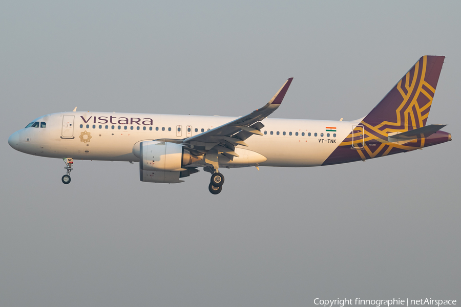 Vistara Airbus A320-251N (VT-TNK) | Photo 541880