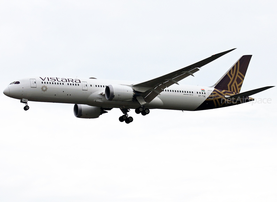 Vistara Boeing 787-9 Dreamliner (VT-TSE) | Photo 535644