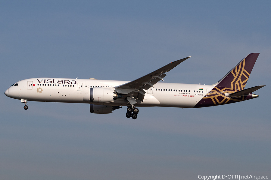 Vistara Boeing 787-9 Dreamliner (VT-TSH) | Photo 668523