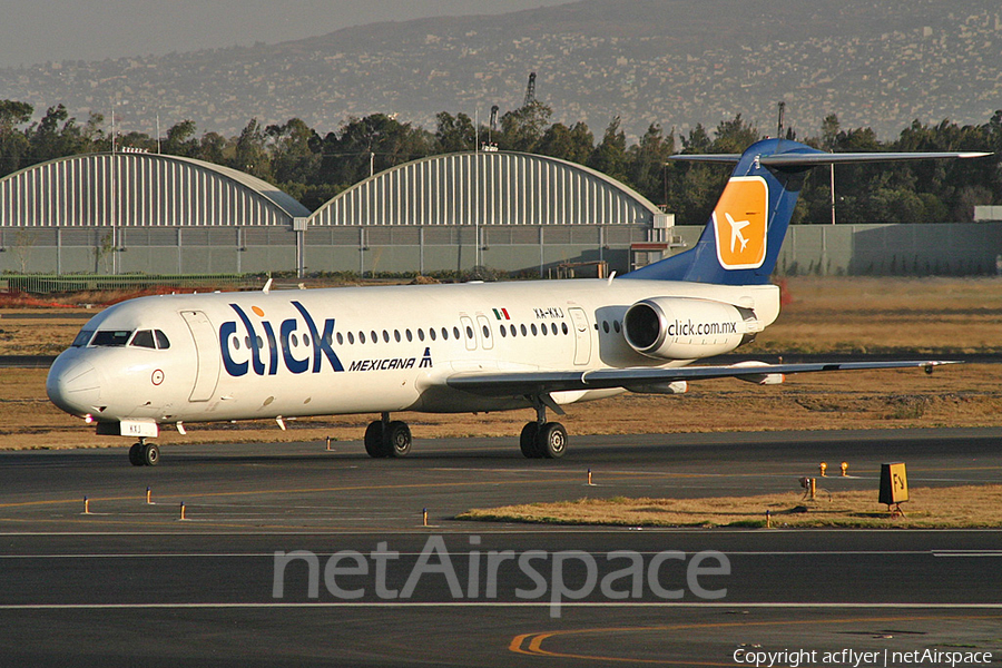 Click Mexicana Fokker 100 (XA-KXJ) | Photo 196559