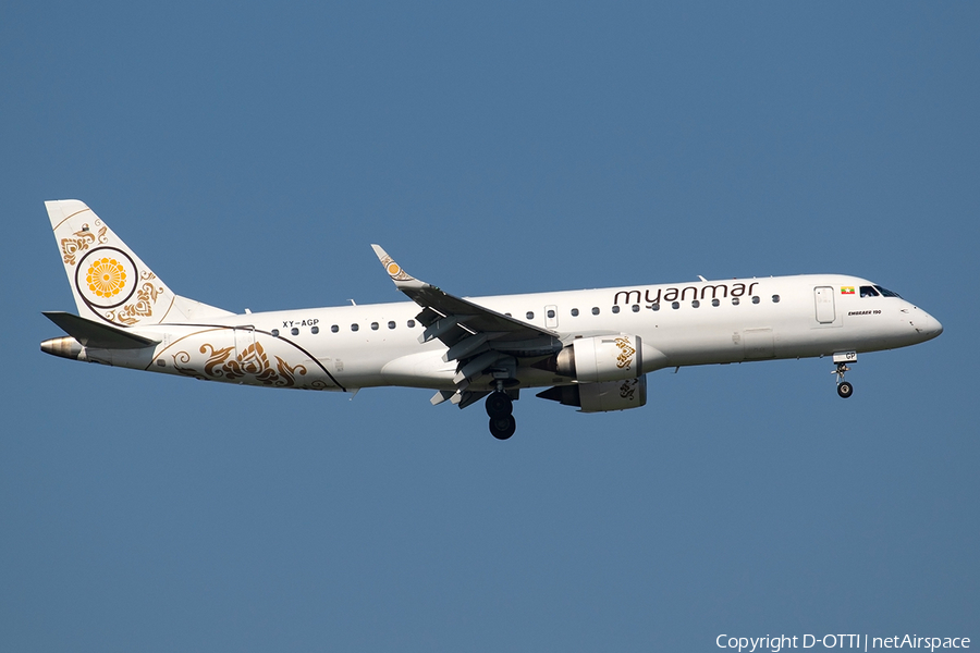 Myanmar National Airlines Embraer ERJ-190AR (ERJ-190-100IGW) (XY-AGP) | Photo 284915