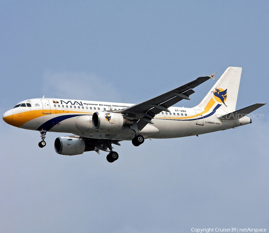 Myanmar Airways International Airbus A319-111 (XY-AGU) | Photo 346000