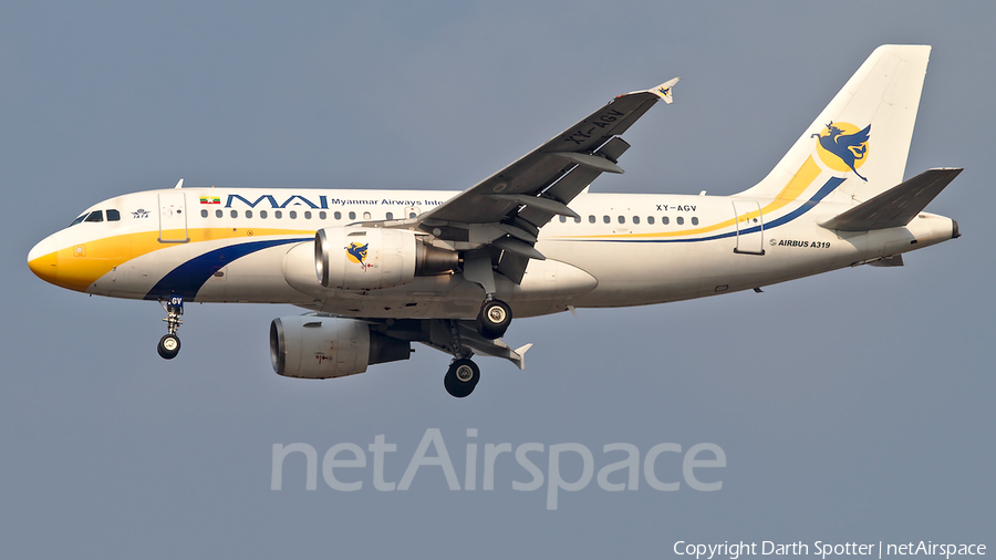 Myanmar Airways International Airbus A319-111 (XY-AGV) | Photo 319013