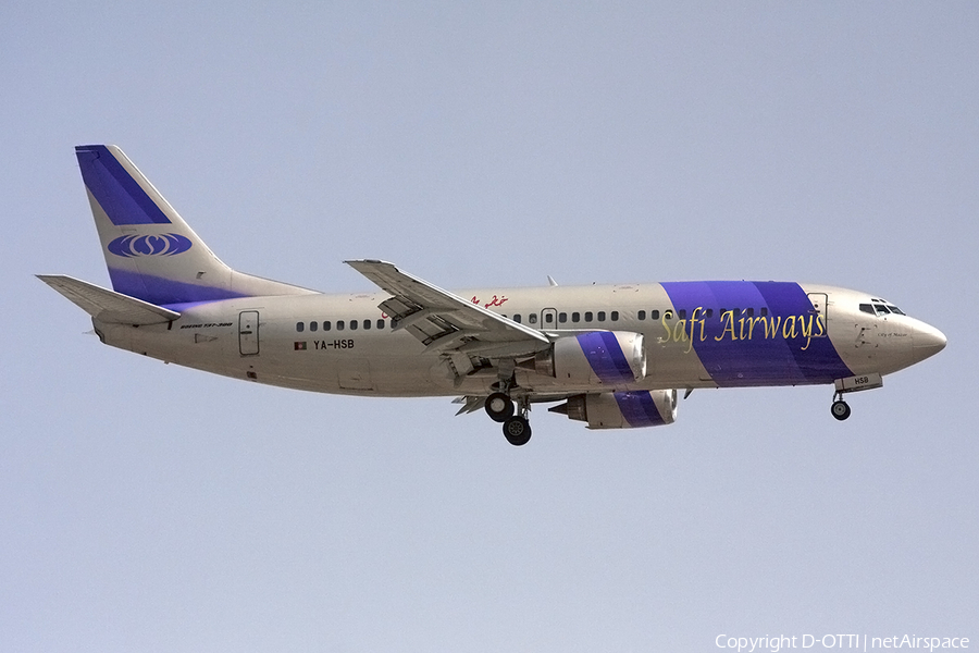 Safi Airways Boeing 737-3J6 (YA-HSB) | Photo 286795
