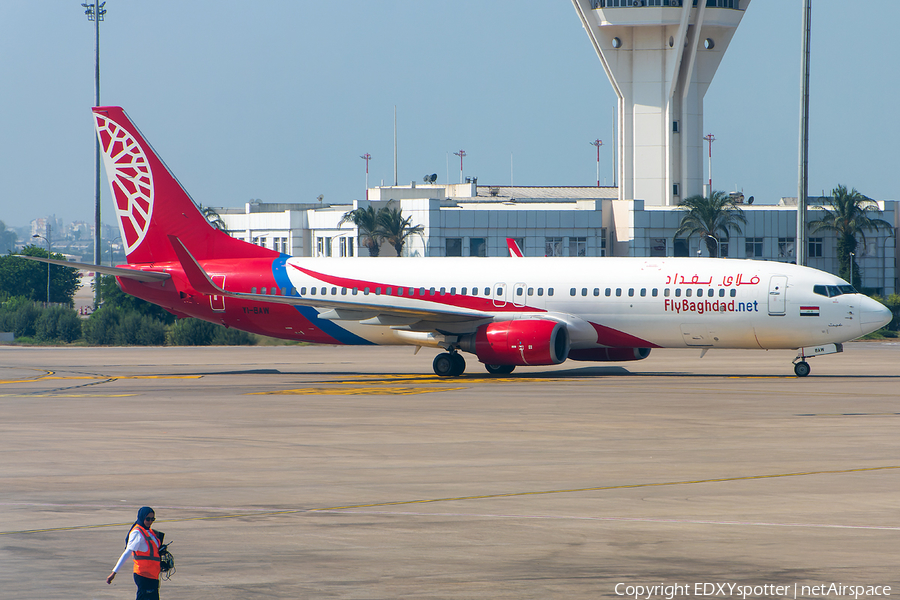 Fly Baghdad Boeing 737-8U3 (YI-BAW) | Photo 588994