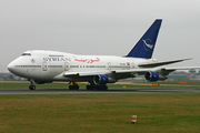 Syrian Arab Airlines Boeing 747SP-94 (YK-AHA) at  Manchester - International (Ringway), United Kingdom