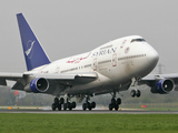 Syrian Arab Airlines Boeing 747SP-94 (YK-AHA) at  Manchester - International (Ringway), United Kingdom