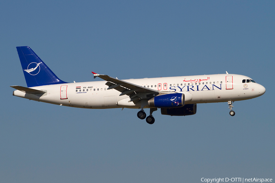 Syrian Arab Airlines Airbus A320-232 (YK-AKF) | Photo 371524