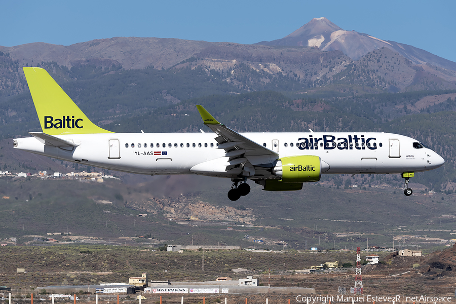airBaltic Airbus A220-300 (YL-AAS) | Photo 488106