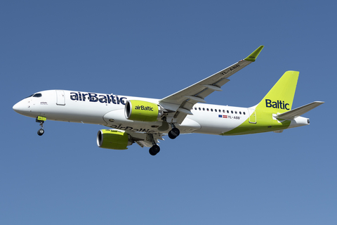 airBaltic Airbus A220-300 (YL-ABB) at  Barcelona - El Prat, Spain