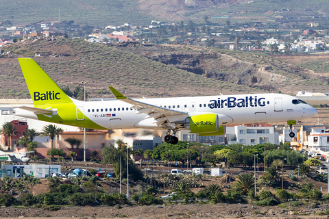 airBaltic Airbus A220-300 (YL-ABI) at  Gran Canaria, Spain