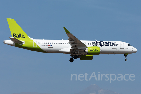 airBaltic Airbus A220-300 (YL-ABT) at  Tenerife Sur - Reina Sofia, Spain