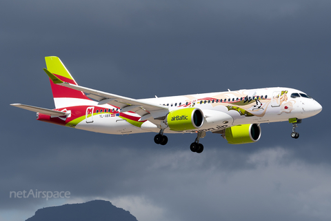 airBaltic Airbus A220-300 (YL-ABX) at  Tenerife Sur - Reina Sofia, Spain