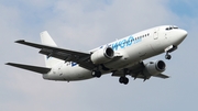 Blue Air Boeing 737-322 (YR-BAF) at  Brussels - International, Belgium