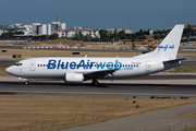 Blue Air Boeing 737-322 (YR-BAF) at  Lisbon - Portela, Portugal
