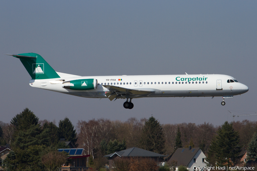 Carpatair Fokker 100 (YR-FKA) | Photo 70763