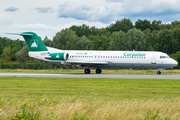 Carpatair Fokker 100 (YR-FZA) at  Lübeck-Blankensee, Germany