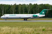 Carpatair Fokker 100 (YR-FZA) at  Lübeck-Blankensee, Germany