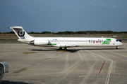 Medallion Air McDonnell Douglas MD-83 (YR-HBE) at  Menorca (Mahon), Spain