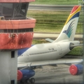 Garuda Indonesia Airbus A340-313E (YR-LRB) at  Balikpapan Sepinggan - International, Indonesia