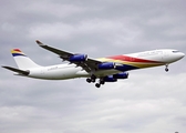Legend Airlines Airbus A340-313E (YR-LRC) at  Hamburg - Fuhlsbuettel (Helmut Schmidt), Germany