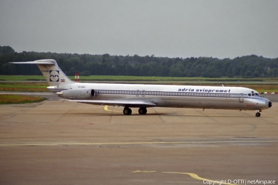 Adria Airways McDonnell Douglas MD-82 (YU-ANB) | Photo 208726